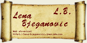 Lena Bjeganović vizit kartica